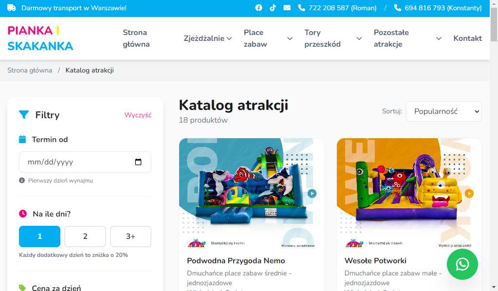 Udana impreza z ofertą Pianka i Skakanka Dmuchańce 